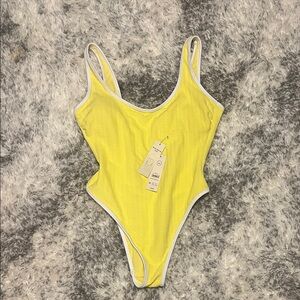 No Boundaries Yellow Women's Swim Bodysuit